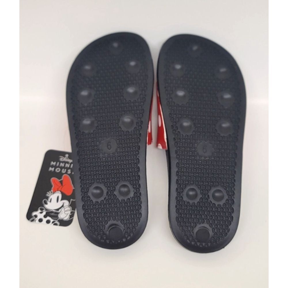 Disney Minnie Mouse Women’s Slide Lounge Comfort Sandals Size 6 Black NWT - Picture 3 of 3